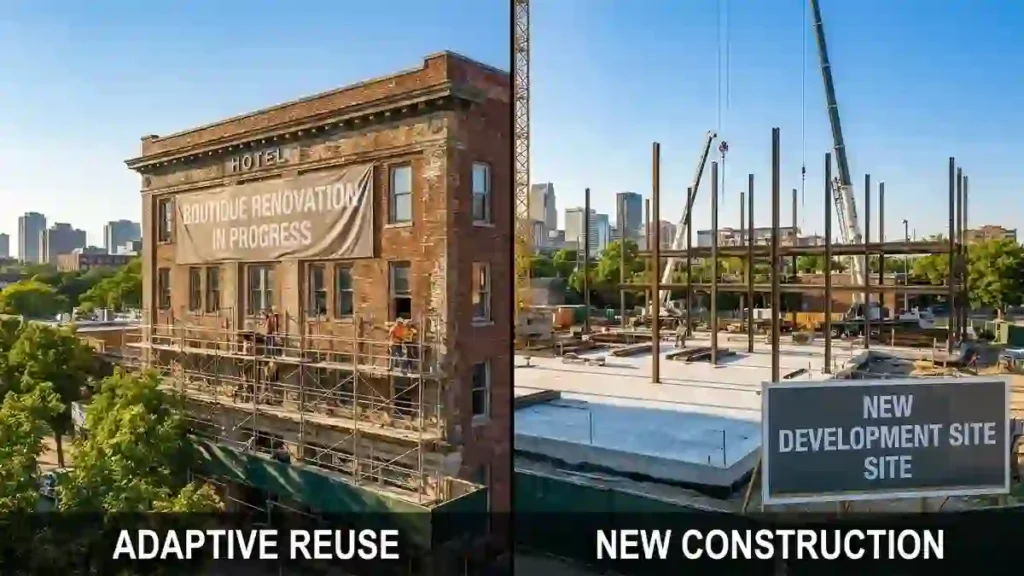 Is Your Project Better Suited for Renovation vs New Build Small Hotel Construction Loans