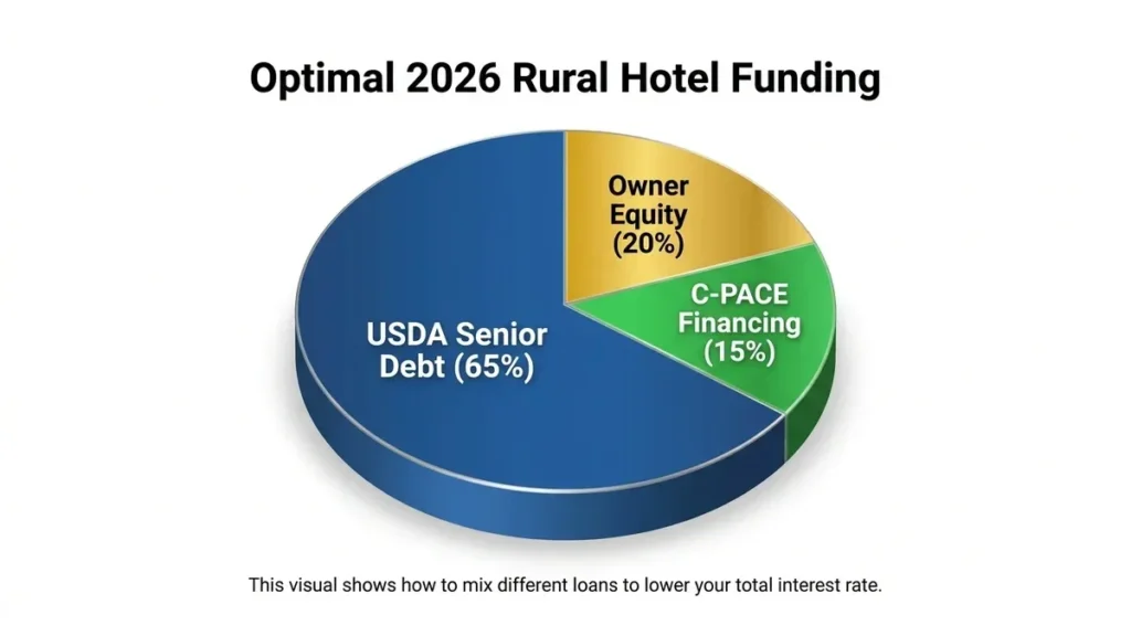 What are the Interest rates on USDA hotel financing