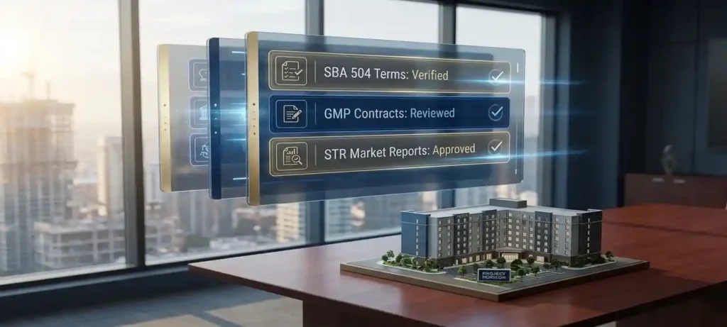 What documents are needed for hotel construction loan success